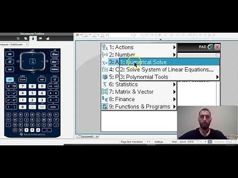 How to use Numerical Solve with TI Nspire CX Calculator
