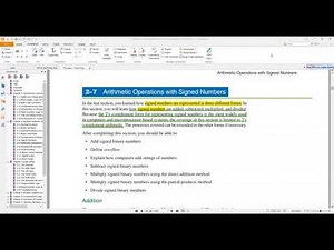 Digital Logic Design | Lecture 6 | Arithmetic Operations with Signed Numbers