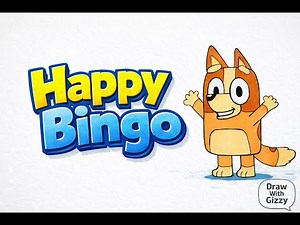 How to Draw Happy Bingo | Easy & Cute Step by Step 🎨🐶 l Kolay Bingo Çizimi