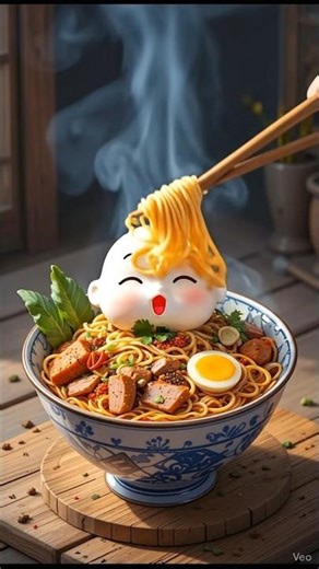 Cute Baby Eating Noodles🥘