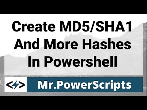 Create MD5/SHA1/More hashes from files in Powershell