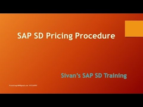 SAP SD Pricing Procedure RVAA01 | Sivan's SAP SD Training
