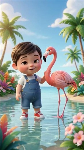 Buki Meets a Flamingo! | Learn About Flamingos with Buki Boo 🌈🎵