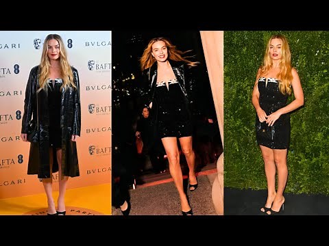 Margot Robbie Stuns in Edgy Leather Ensemble for Exclusive Red Carpet Appearance