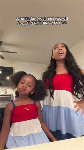 She playing like she don’t copy everything I do 😭 #girlmom