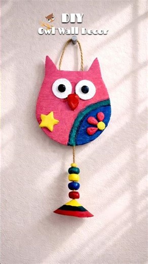 DIY Owl Wall Decor | Easy Handmade Craft | Home Decor #shorts