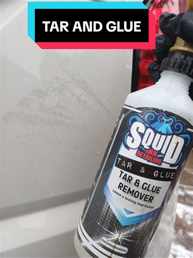 Squid Ink Tar and Glue ✨️ Potent, fast acting, effective tar, glue, and bitument remover 👌 #satisfying #transition #detailing #carcare #squidinkdetailing
