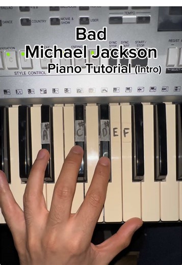 Learn to Play Bad by Michael Jackson: Piano Tutorial Intro