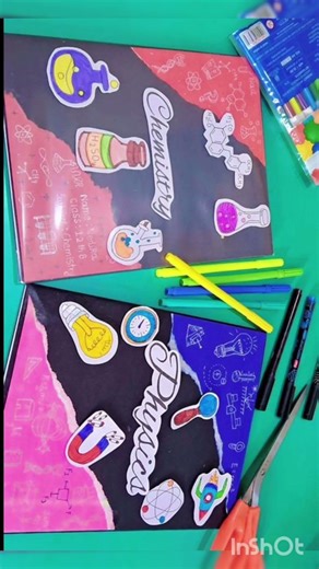 Physics and chemistry Project file Cover design 💡. simple and easy