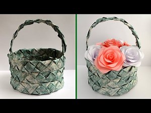 My MONEY BASKET | Gift Idea | Modular Dollar Origami | Tutorial DIY by NProkuda