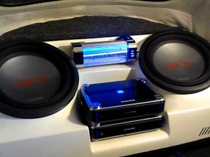 Classic VW Beetle Convertible Sub Box and two Alpine 12's, 4200W (RMS) (Flo Rida, 'Low')