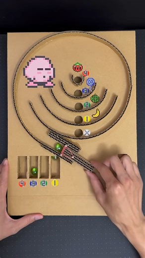 Beginner Life on Instagram: "DIY kirby pinball with cardboard 😍 . . . . . #pinball #diy #papercrafts #trending #viral #tiktok #craft #diycrafts #instagram #reels #reelsinstagram #game #cardboard #creativity #kirby #arcade #kidstoys"