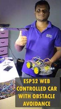 ESP32 Web Controlled + Obstacle Avoidance | Arduino | Time Laps And Testing #robotics#arduino#esp32