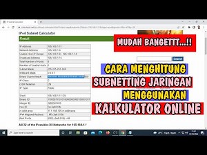 CARA MENGHITUNG SUBNETTING JARINGAN MENGGUNAKAN KALKULATOR ONLINE. MUDAH BANGETTT...!!!