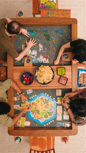 1.2M views · 6.6K reactions | Everyone gets their favorite game里Split the table, not the group $500 OFF the Cherry Modular Gaming Table — limited time only! Mid-century Modern Style Gaming Table live on Kickstarter, check out more link in bio #gamingtable #boardgametable #puzzle #catan #ttrpg #tabletopgames #dndtable | Wyrmwood | Facebook