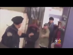 Cop Fights Off Aggressive Homeless Group In Subway