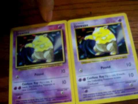 Differences between Shadowless & Shadowed Pokemon Cards