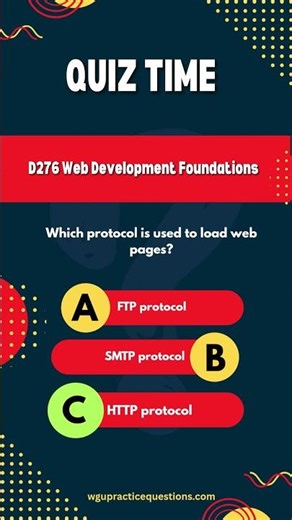 D276 Web Development Foundations#WGU #WebDevelopment #D276 #HTML #CSS #JavaScript #StudyTips