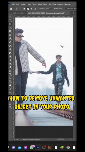 How to remove unwanted object in Photoshop || #photoediting #photoshop #tutorial #begainer #tipsandtricks #removeunwantedobject #removeobject #photoeditor #fry #frypage #viral #viralvideo #bisalchowdhury16