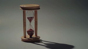 Sand Clock Closeup Isolated On White With Stock Footage SBV-300915847 - Storyblocks