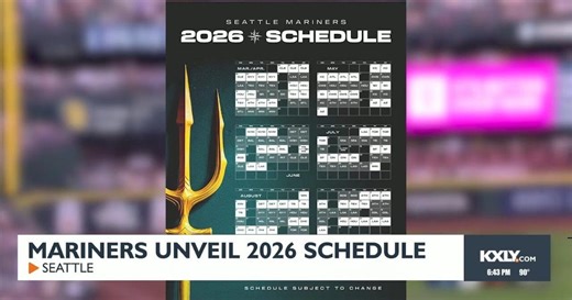 Mariners release 2026 schedule