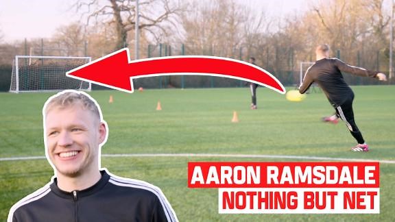 Aaron Ramsdale takes on ESPN FC's Nothing But Net challenge