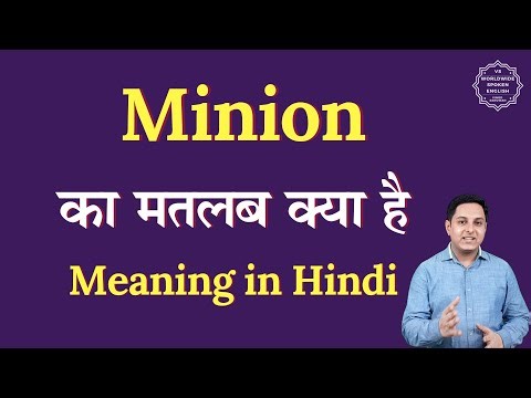 Minion meaning in Hindi | Minion ka matlab kya hota hai | Spoken English
