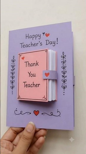 DIY Mini Diary Card for Teachers Day | Easy Paper Craft #teachersday #diycard