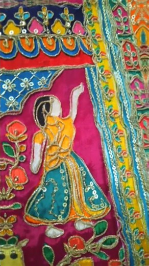 Pure Natural Crepe Postiton work raja rani Emb...