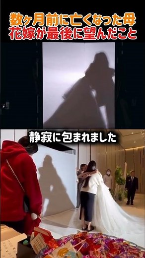 【涙腺崩壊】結婚式の数ヶ月前に亡くなった母。花嫁が「影絵」に込めた最後のお願いに会場が涙 #結婚式 #感動 #涙腺崩壊 #家族愛 #奇跡 #エピソード #shorts