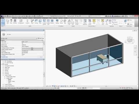 Revit Lesson - Glazed Panel Curtain Wall Glass