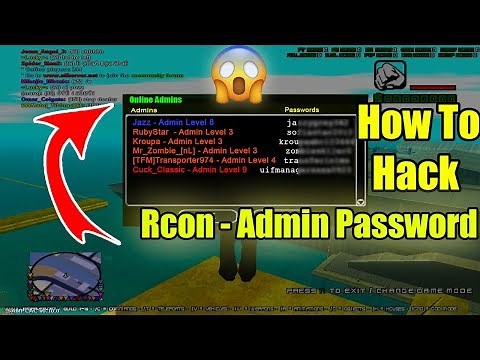 SA MP How To Hack Rcon Password || How To Hack Admin Password | Become To Admin