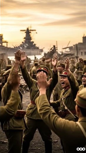 JAPANESE SHIP YAMATO ATTACKED CHINESE MILITARY PORT 🪖 #shorts #dreamscreenai #ww2 #history