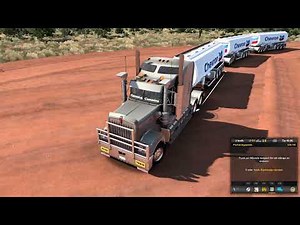 American Truck Simulator v1.43 2021 Robs Australian map v3.0b Kenworth T908 tanker road train