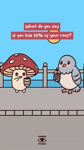 1M views · 19K reactions | Not Funny Not Sorry  Original Audio: Hoop Zig #dadjoke #joke #humor #animation #mushroom #bird #understudio | Under Studio | Facebook