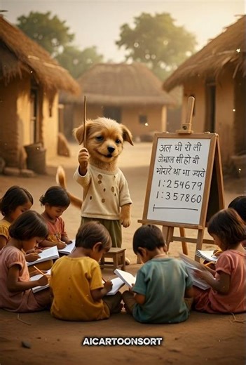 “They Broke His Board… But Not His Dream 😭📚 | Puppy Teacher Story” #aicartoonsort