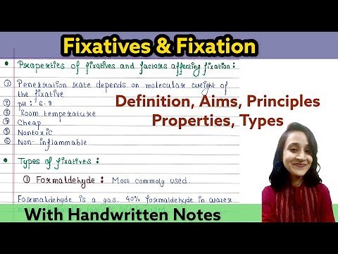 Fixation and fixative | Easiest explanation with notes