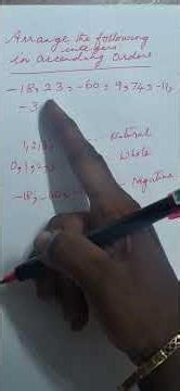 arrange the integers in ascending order#integers#math#icse