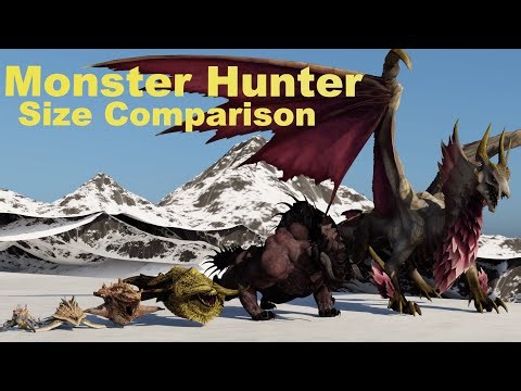 Monster Hunter Size Comparison 3D | Giant Monster Creatures Animation(Part 2)