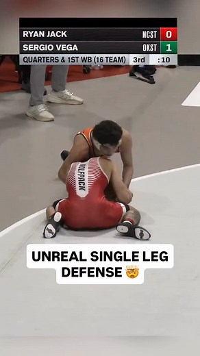 126K views · 3.3K reactions | Sergio Vega’s UNREAL single leg defense to get the win over Ryan Jack at The National Duals Invitiational #nationalduals Presented by @paycomsoftware | FloWrestling | Facebook