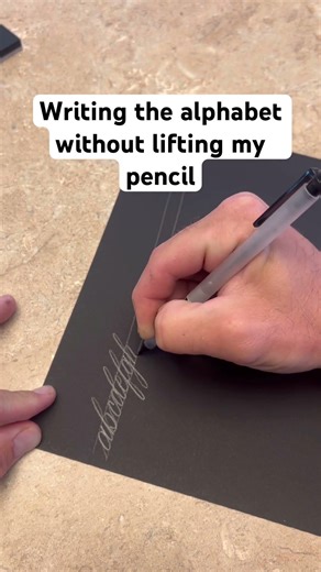 Alphabet written in one stroke #lettering #calligraphy #cursive #fyp#handwriting