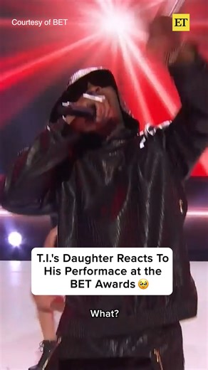 Answering like a total pro! T.I.'s daughter, Heiress, has the most wholesome reaction to her dad's BET Awards performance. 🥹 | Entertainment Tonight