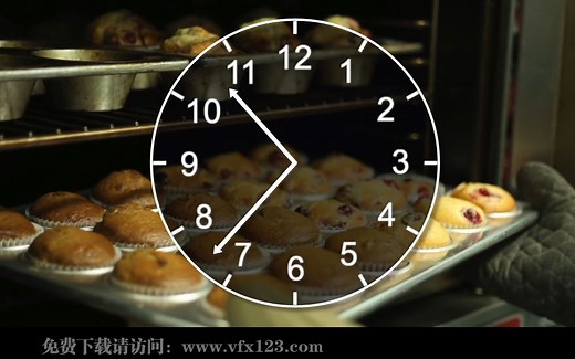 fcpx插件 时钟表盘动画制作工具 表达时间流逝画面快进 Clock Face