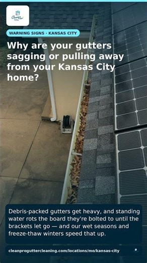 Why are my gutters sagging or pulling away from my Kansas City home?