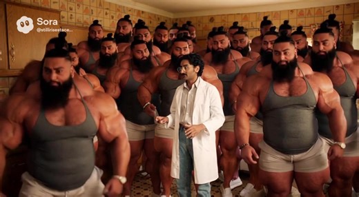 #clones #identical #bodybuilder #aimuscle #sora2