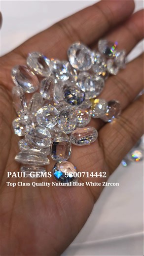 Zircon Combodian Blue & White Pure Zircon Wholesale Price Single Piece available PAUL GEMS 💎 Kolkata