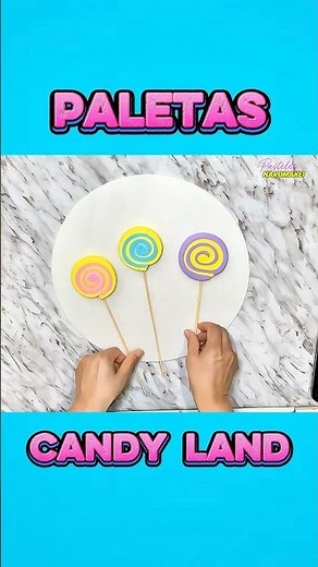 🍭Cómo Hacer Paletas de Fondant Estilo Candy Land | Tutorial Dulce Paso a Paso. #candyland