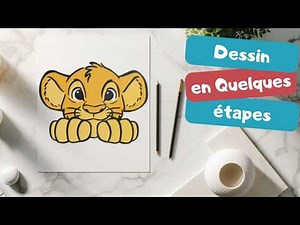 Comment dessiner simba facilement / Tuto étape par étape