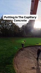 Capillary concrete going in. Laying the new capillary concrete layer to create a stronger, more reliable base — improving drainage, stability, and long-term bunker performance. ⛳️ #GolfCourseConstruction #CapillaryConcrete #BunkerBuild #GolfRenovation #QualityCraftsmanship #CourseDevelopment | Country Wide Golf