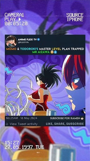 Momo and Todoroki's master level plan trapped Mr Aizawa 🤯😰 #myheroacademia #mhaedit #shorts